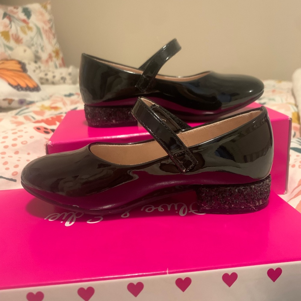 Black Patent Leather Dress Shoes | size 8 T | Holiday Party | Christmas
